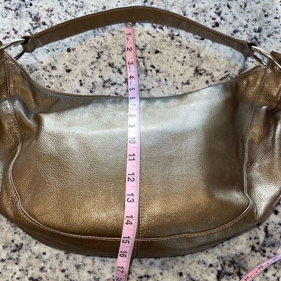 HOBO International Slouch 90s Style Gold Shoulder Bag w/story card Medium - Picture 10 of 11